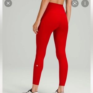 Dark Red Lululemon leggings